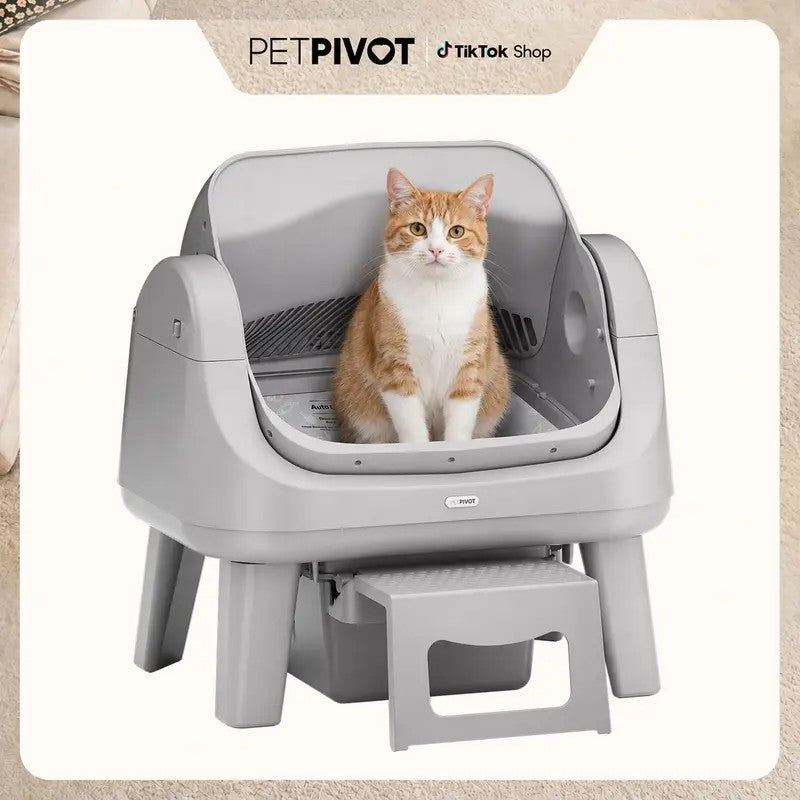 Open-Top Automatic Self-Cleaning Cat Litter Box