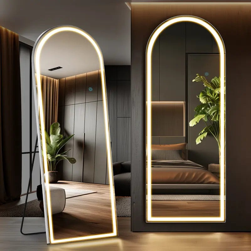LED Full-Length Mirror with Adjustable Light