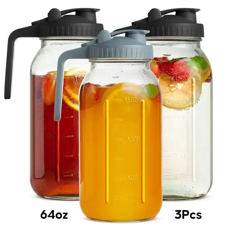 64oz Glass Water Jar Set