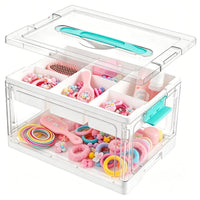 24QT Clear Craft & Toy Storage Organizer: One Box for All the Little Pieces