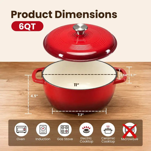 Enameled Cast Iron Dutch Oven