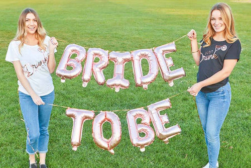 She Said YES Rose Gold 16" Balloon Banner | Multiple phrases!