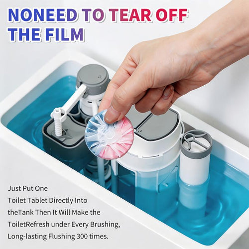 6-Pack Automatic Toilet Bowl Cleaner Tablets: Flush-Activated