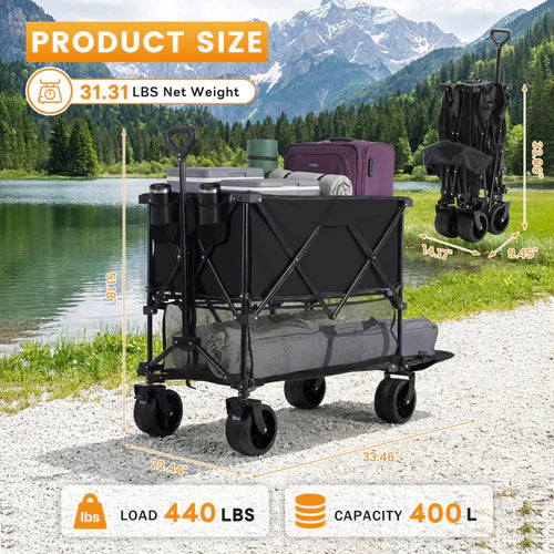 Humva© DeckWagon: Two-Deck Folding Utility Wagon.