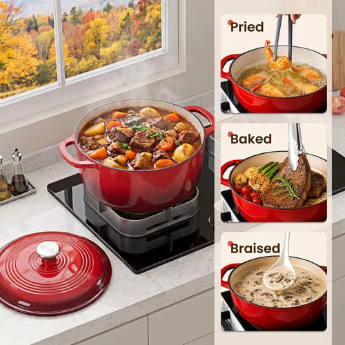 Enameled Cast Iron Dutch Oven
