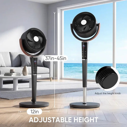 Quiet Adjustable Pedestal Fan for Sleep