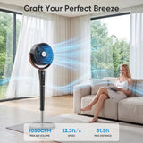Quiet Adjustable Pedestal Fan for Sleep