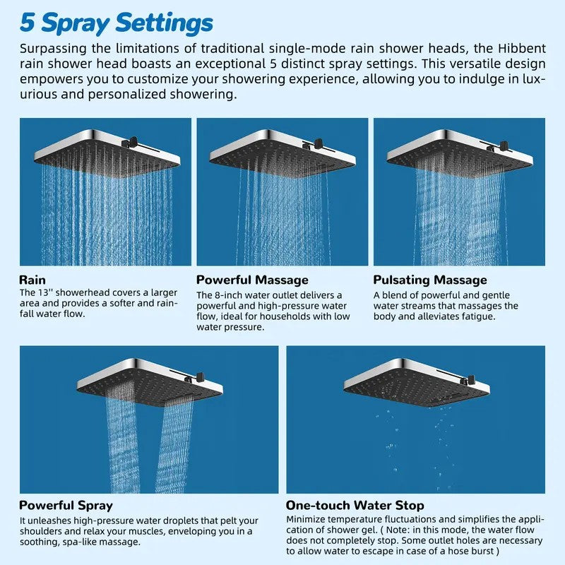 13-Inch Rainfall and Handheld Shower Head Combo