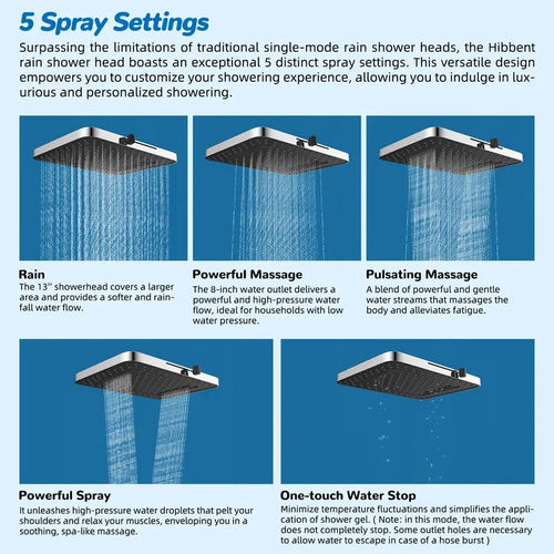 13-Inch Rainfall and Handheld Shower Head Combo
