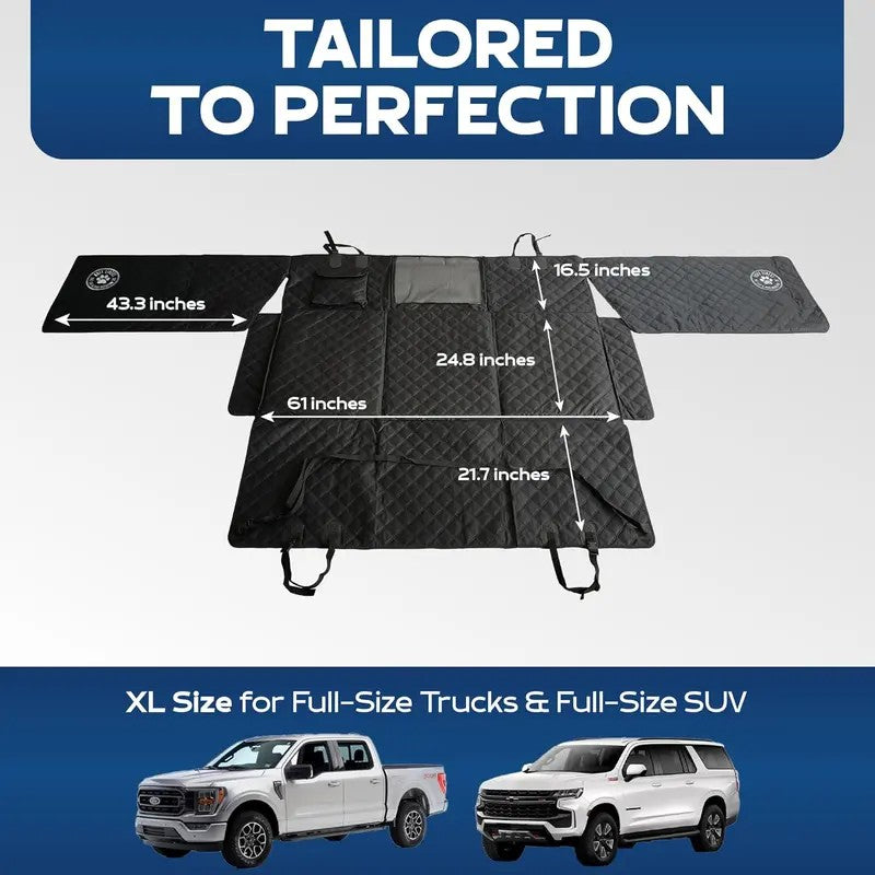 Hard-Bottom Dog Backseat Extender with Door Protection