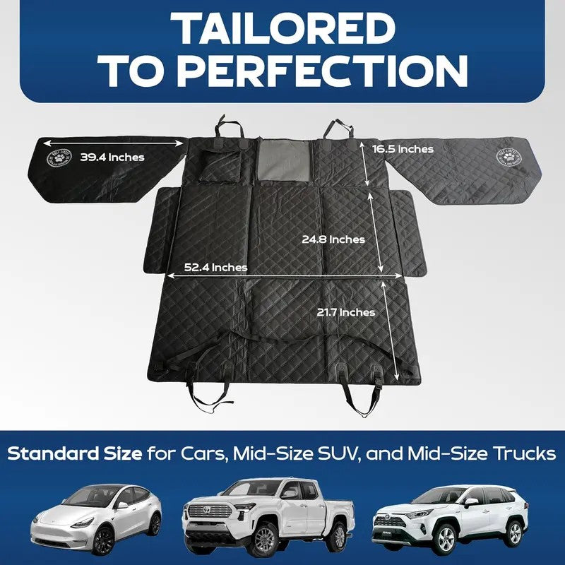 Hard-Bottom Dog Backseat Extender with Door Protection
