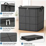 2 pack Large Zippered Foldable Storage Bin with Handles