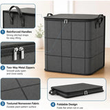 2 pack Large Zippered Foldable Storage Bin with Handles