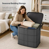 2 pack Large Zippered Foldable Storage Bin with Handles