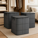 2 pack Large Zippered Foldable Storage Bin with Handles