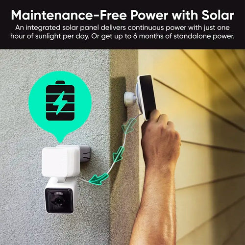 Solar-Powered Pan & Tilt 2K Security Camera