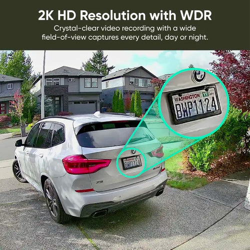 Solar-Powered Pan & Tilt 2K Security Camera