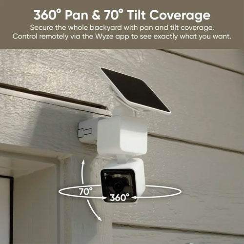 Solar-Powered Pan & Tilt 2K Security Camera