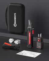 Circuit Breaker Finder Tool Kit, GFCI Outlet Tester with Dual-Sided LED Indicators, Electrical Circuit Tracer Tool with Flashlight, Includes Carrying Case and Adapters- KT