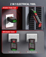 Circuit Breaker Finder Tool Kit, GFCI Outlet Tester with Dual-Sided LED Indicators, Electrical Circuit Tracer Tool with Flashlight, Includes Carrying Case and Adapters- KT