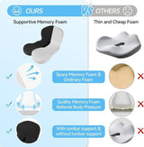 Memory Foam Seat Cushion with Back Support