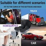 Memory Foam Seat Cushion with Back Support