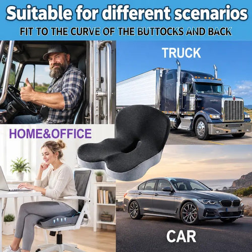 Memory Foam Seat Cushion with Back Support