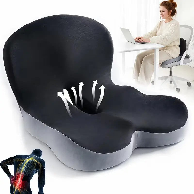 Memory Foam Seat Cushion with Back Support