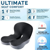 Memory Foam Seat Cushion with Back Support