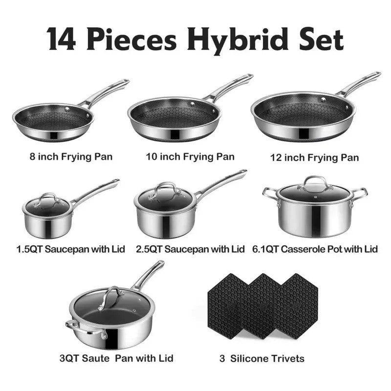 Hybrid Nonstick Stainless Steel Cookware Set – try Humva