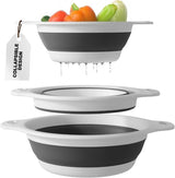 Gevoli Collapsible Colanders with Self-Draining Base
