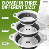 Gevoli Collapsible Colanders with Self-Draining Base