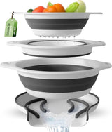 Gevoli Collapsible Colanders with Self-Draining Base