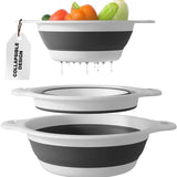 Gevoli Collapsible Colanders with Self-Draining Base