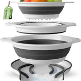 Gevoli Collapsible Colanders with Self-Draining Base