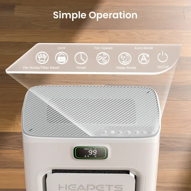 Pet Air Purifier for Pet Hair & Odors