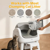 Open-Top Automatic Self-Cleaning Cat Litter Box