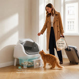 Open-Top Automatic Self-Cleaning Cat Litter Box