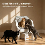 Open-Top Automatic Self-Cleaning Cat Litter Box
