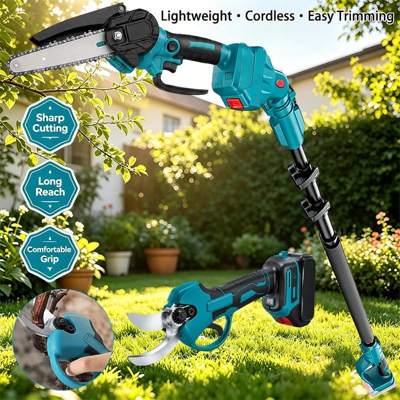 3-in-1 Cordless Pole Saw & Mini Chainsaw Set