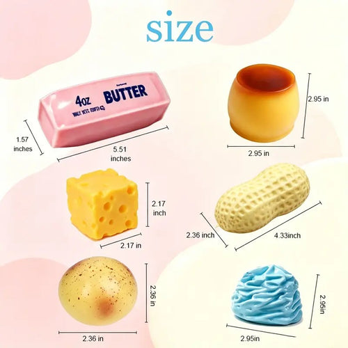 6-Piece Crunchy ASMR Squishy Set