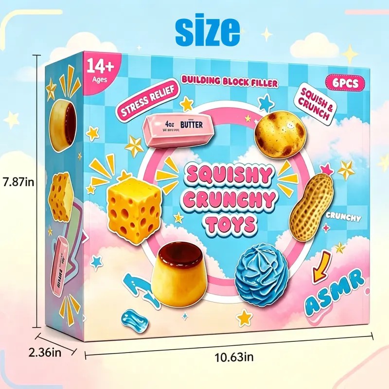6-Piece Crunchy ASMR Squishy Set