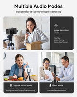 Wireless Lavalier Microphone Set with 2 Mics & Charging Case