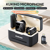 Wireless Lavalier Microphone Set with 2 Mics & Charging Case