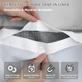 No-Hook Shower Curtain with Snap-In Liner