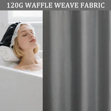 No-Hook Shower Curtain with Snap-In Liner