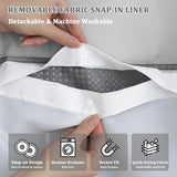 No-Hook Shower Curtain with Snap-In Liner