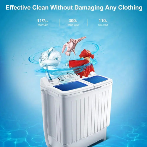 Portable Twin Tub Washer with Spinner