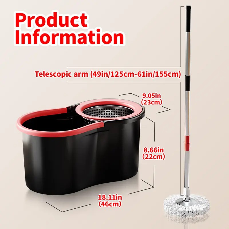 Spin Mop and Bucket Set with Wringer