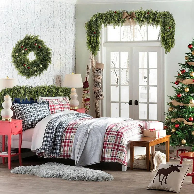 2-Pack Artificial Cedar Garland Set